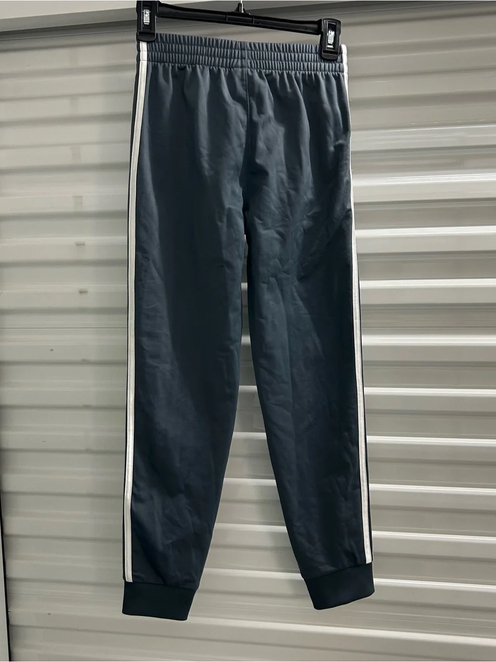 adidas Kids Black Joggers with White Three-Stripes